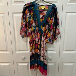 Anthropologie Multicolor Geometric Dress